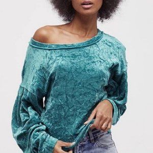 We The Free People Milan Crushed Velvet Top Small